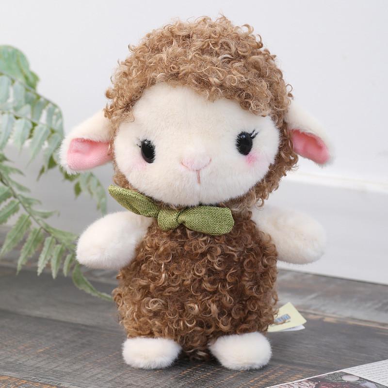 

Sheep Plush Toy With Long Faux Fur For Kids Gift And Animal Collection 35cm жёлтый