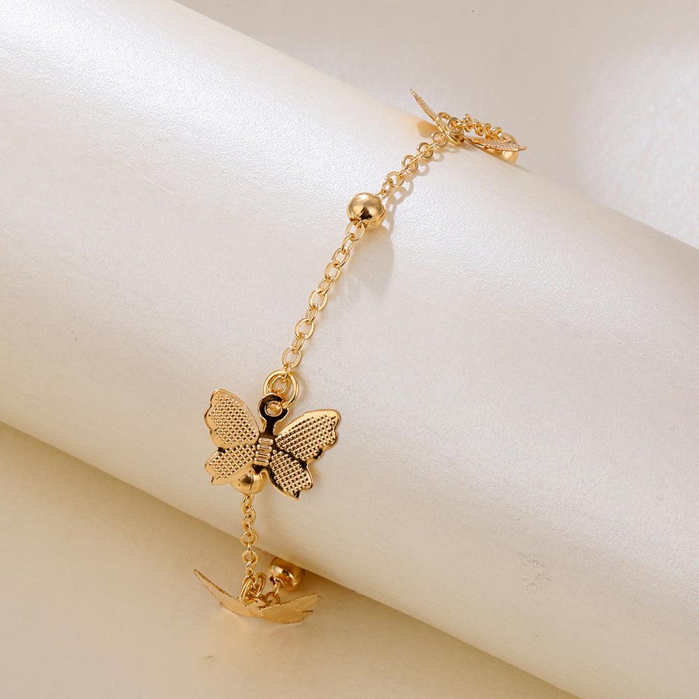 Yayi Jewelry Fashion Butterfly Anklets For Women Gold Silver Color Chain Ankle Bracelet On The Leg Beach Bohemian Foot Jewelry