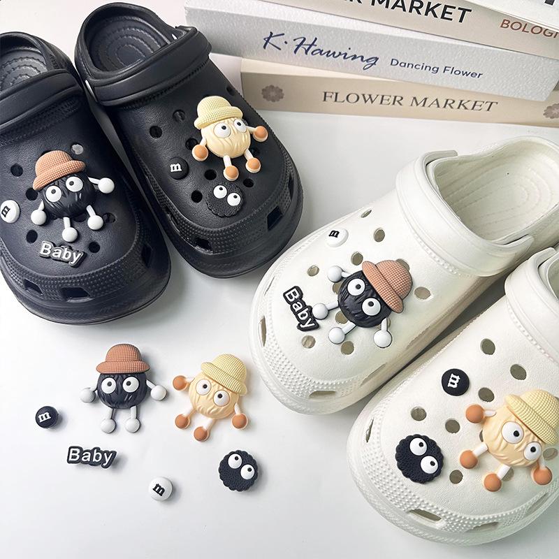Flower Girl Cartoon 3D Shoe Buckle Accessories - Cute, DIY, Detachable Decorations for Shoes