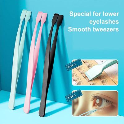 Precise Professional Makeup Tool Lash Applicator Tool Eyelash Cluster Non Slip Applicator Tweezers for Travel Salon Separating