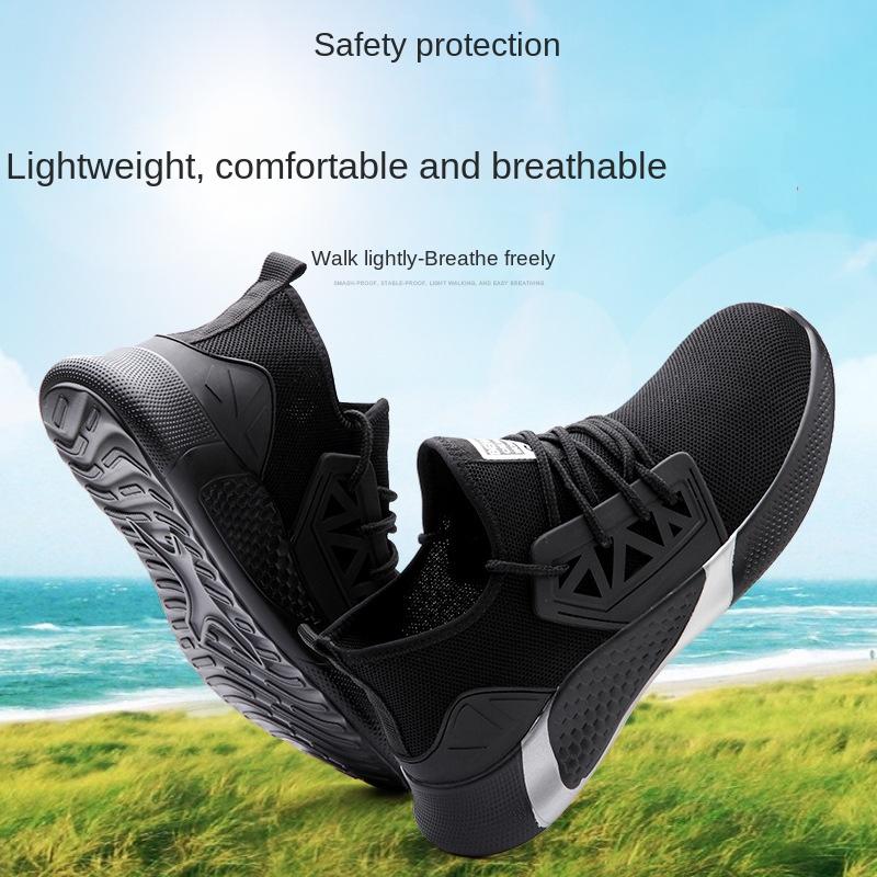Safety Shoes Are Breathable, Labor Insurance Shoes, Men's Anti-smashing, Stab-proof and Deodorant Shoes, Soft Protective Shoes In Summer