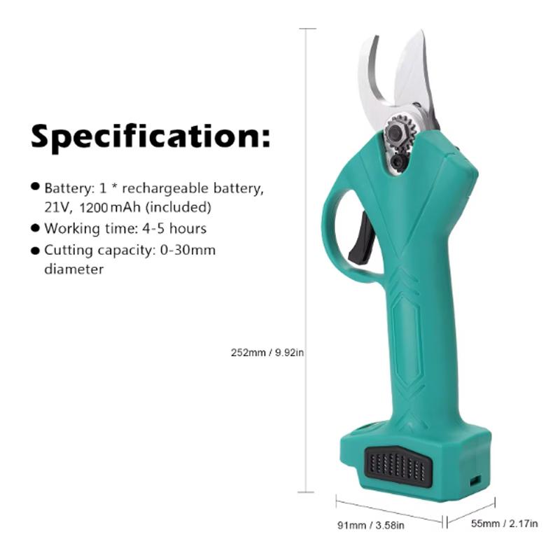 Brushless Electric Pruning Shears Garden Tool Battery Pruner Cordless Electric Garden Scissors Fruit Tree For 88VF 21V Battery