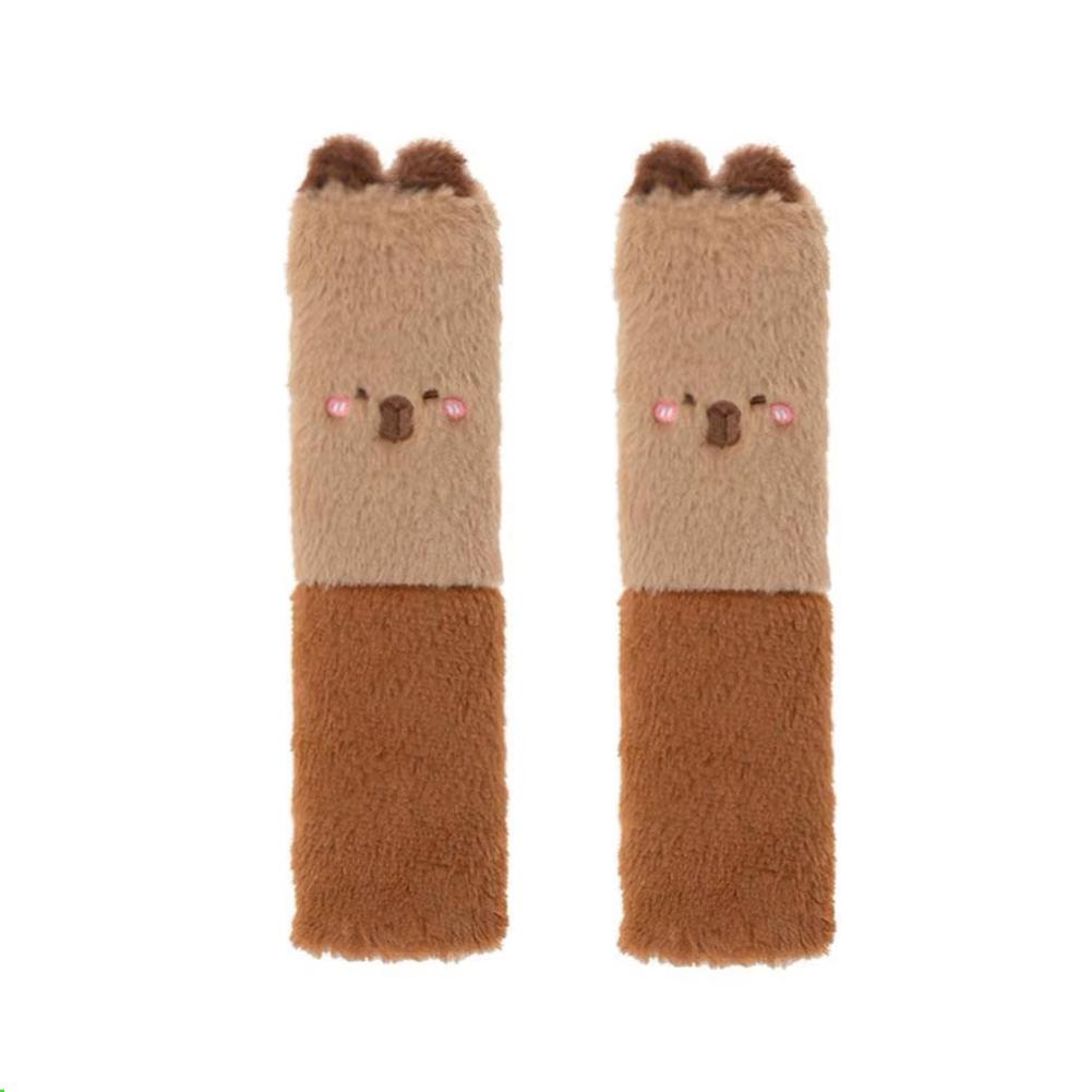 1pc  Warm Soft Plush Cartoon Capybara Car Seat Belt Shoulder Pads Cover Interior Accessories Creative Safety seatbelt cover