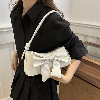 Monokroma båge damväskor enkla crossbody enaxlade väskor moderiktig damplånbok axillväska casual