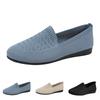 Women's Slip On Loafers Lightweight Breathable Knit Upper Comfortable Casual Flat Shoes with Flexible Rubber Outsole