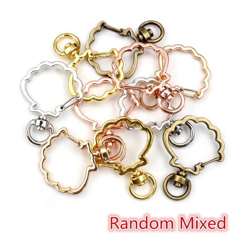 10pcs Random Mixed Snap Hook Trigger Clips Buckles For Keychain Lobster Clasp Hooks for Necklace Key Ring Clasp Jewelry Supplies