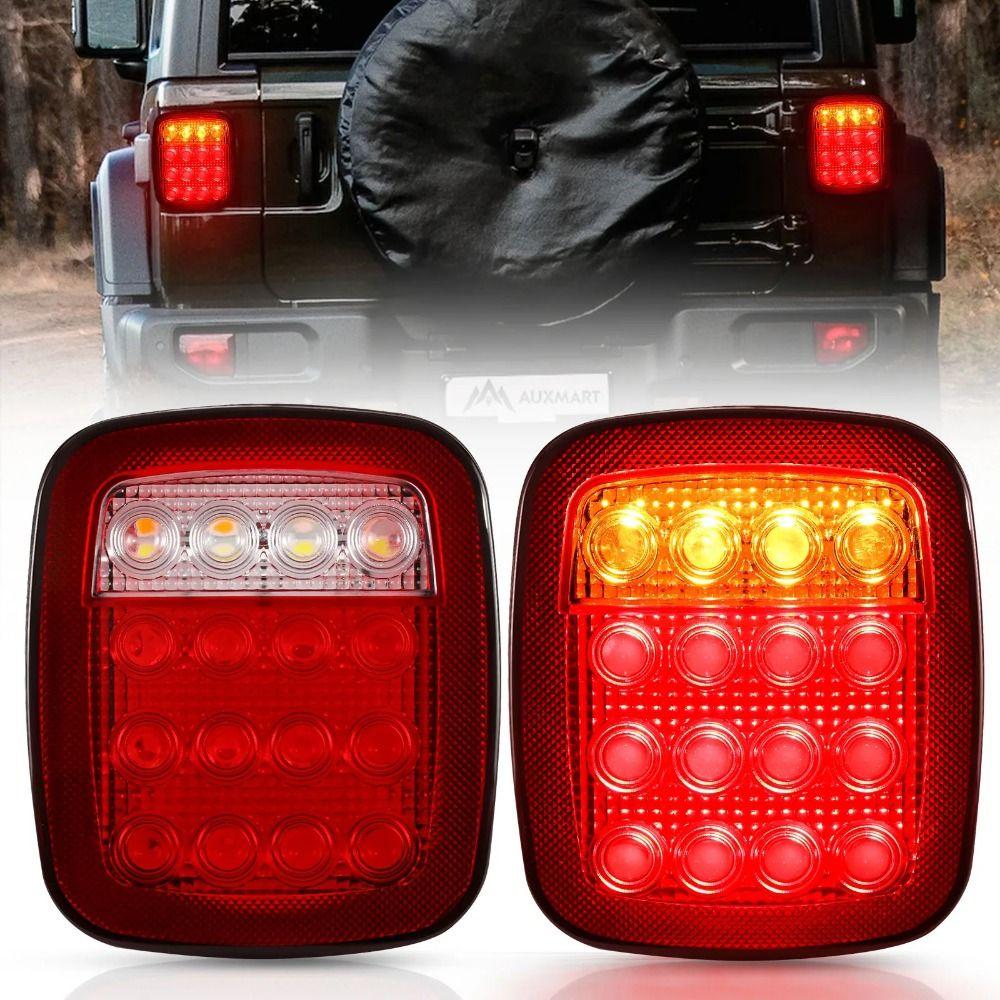 Anti Collision Signal Tail Light Square Indicator Lamp Stop Lamp 21LED Truck Clearance Light  Car