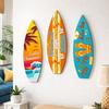 Retro Surfboard Wall Hanging Summer Beach Themed Surfboard Ornaments  Summer Home