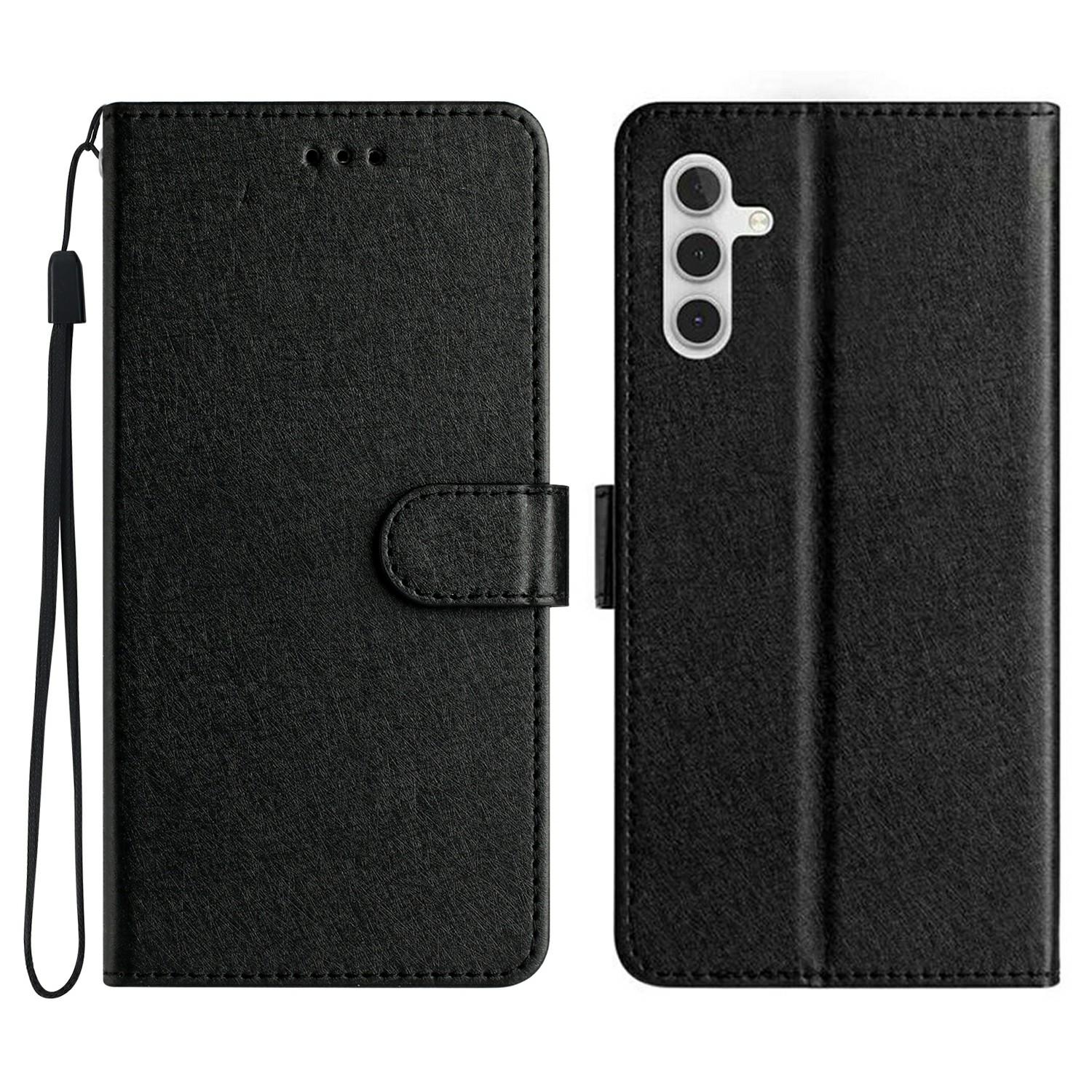 

Для Samsung Galaxy A17 Чехол-кошелек Кожаный чехол-книжка для телефона Магнитная застежка Black