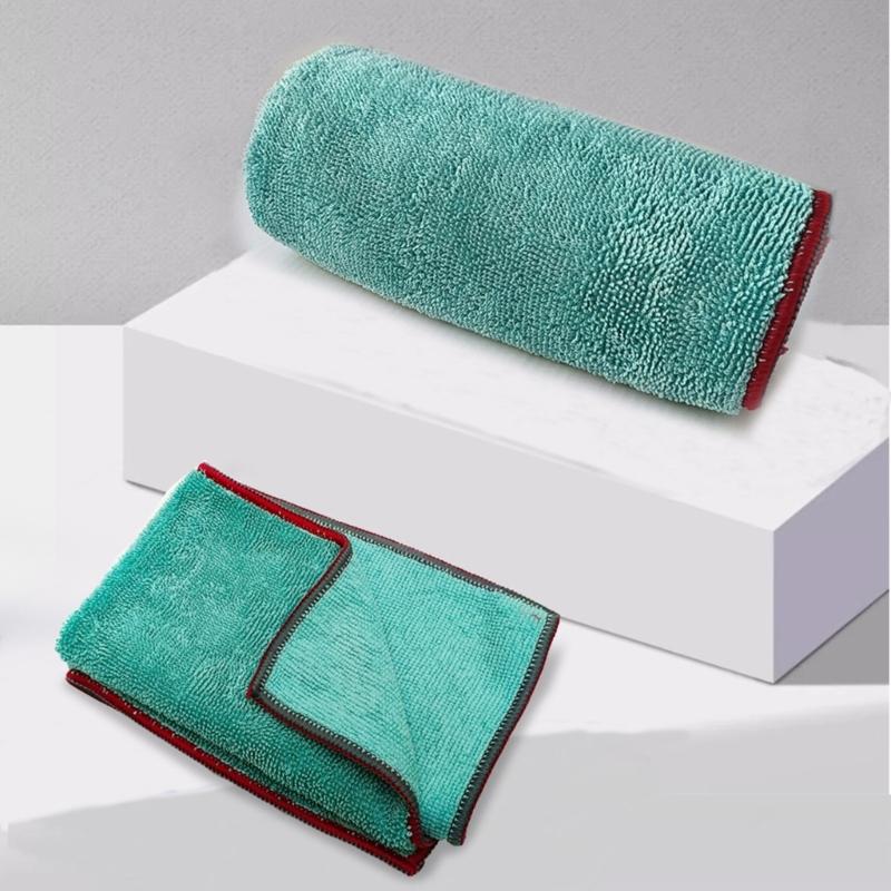 Heavy Duty 500GSM Microfiber Cleaning Cloth Towel 40x40CM Super Absorbent Car Detailing Towel Non Scratch Safe Quick Dry