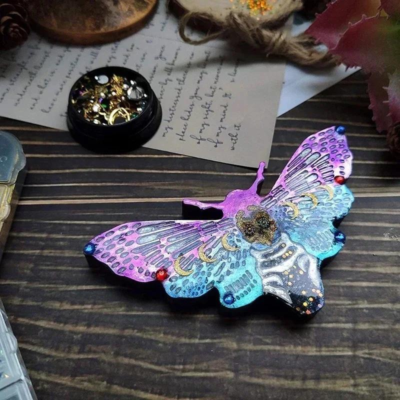 Handmade Creative Shape Moth Keychain Epoxy Resin Mold Necklace Pendant Silicone Mould DIY Crafts Jewelry Casting Tool Supplies