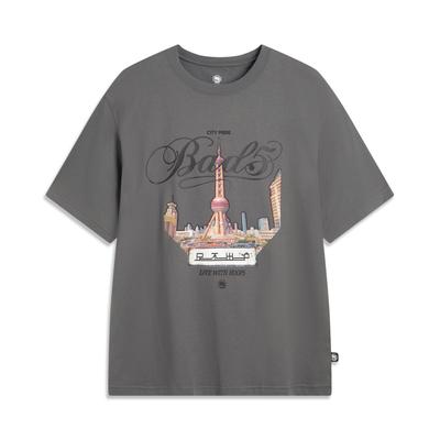 Badfive Fashionable Versatile Loose Casual Round Neck Letter Print Short Sleeve T-Shirt Men Tops AHSVD93-1