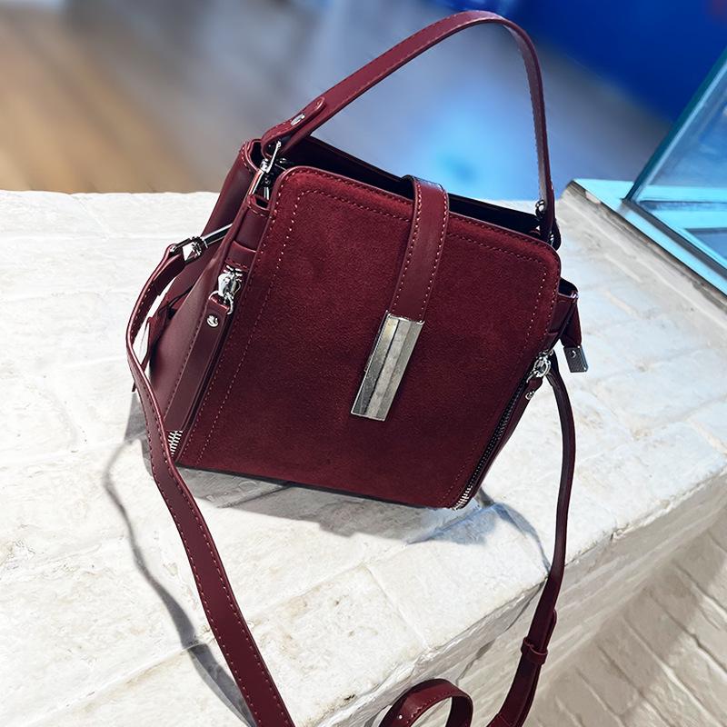 Women's Frosted Cowhide Handbag - 2025 Autumn/Winter Casual Versatile Large Capacity Shoulder & Crossbody Bag