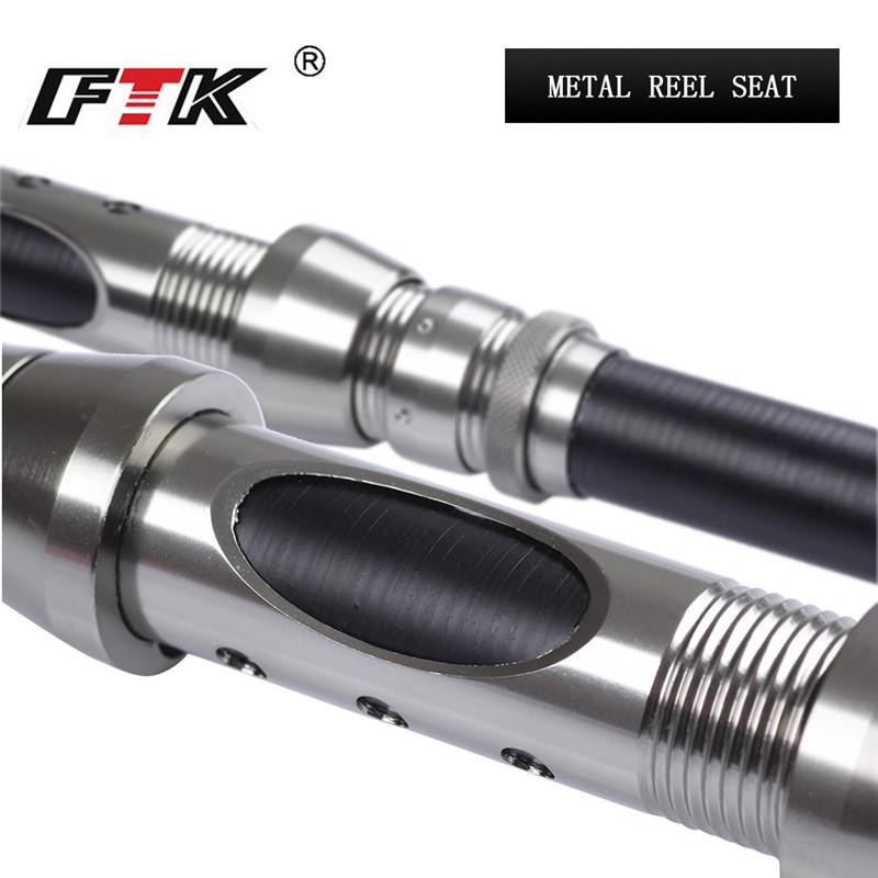 FTK 1.5m-2.4m Spinning Fishing Rod Carbon Trout Carp Telescopic Fishing Pole Lure Fishing Rod Tackle