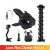Soporte de Cuello de Cisne con Abrazadera Flexible Jaws para Cámara GoPro Hero 13 12 11 10 9 SJCAM Akaso Insta360 DJI Osmo Action 6/5 PRO/4/3/Nano
