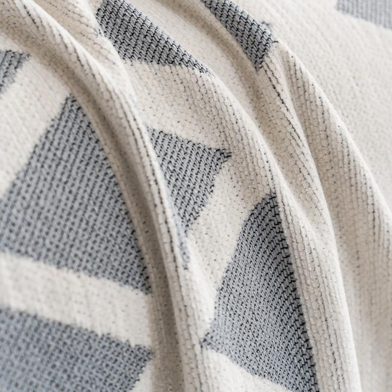 Capa de sofá estampada geométrica de 1/2/3/4 lugares, cobertor de toalha de sofá de chenille, capa de sofá macia, universal, anti-riscos de gato, cobertores de sofá