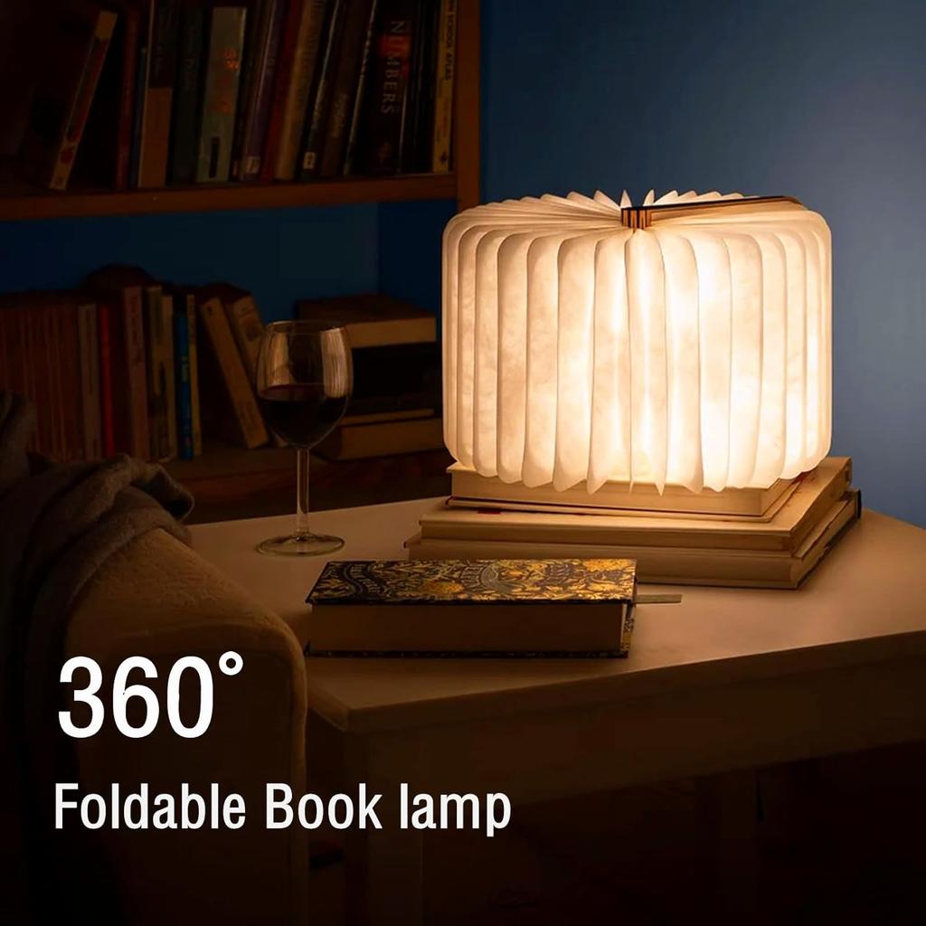 Book light Adventure Book Night Light - 3D Folding Lamp,Ideal Gift for Book Lovers,Three Different Lighting Options:White/Yellow/Breathing Gradient