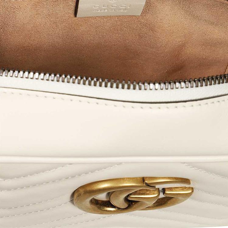 Gucci GG Marmont Small Shoulder Bag White Women Shoulder_bags 447632-DTD1T-9022