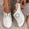 Women Shoes Hollow Out High Heeled Thick Soled Cork Wedge Women Sandals Summer Cute Slides Women Slippers Zapatos De Mujer