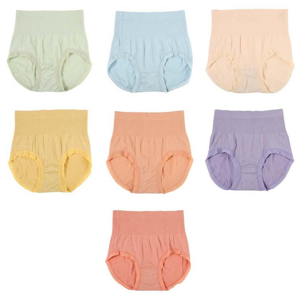 

7Pcs Solid Color Women Butt Lifter Briefs Seamless Underwear Postpartum Body Shaper Lady XL