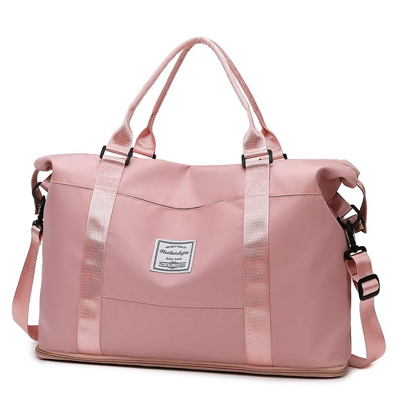 New expandable travel bag women's shoulder large capacity maternity luggage dry and wet fitness bag