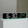 3D LED Wall Clock, Black, Remote-Controlled, Korean Style, Can Hang or Stand.
