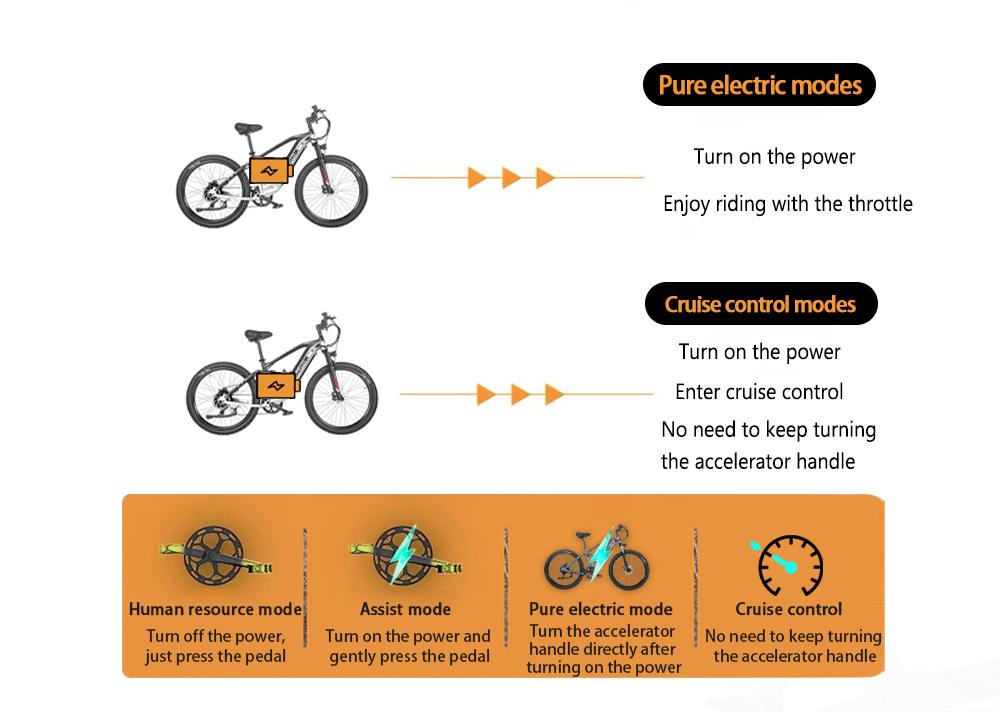 Nathaniel SYR03 bicicletta elettrica 27.5 48V1000W bicicletta elettrica batteria al litio staccabile di grande capacità Ebike