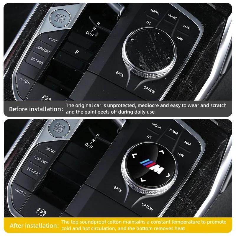BAGE7 2026 Car Sticker BMW M Emblem Car Multimedia Knob Sticker For G20 G30 F10 F40 F44 F34 F30 G01 G02 G05 G06 G07 F25 F26 F07 F15 F1