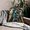 2D flach - Vintage tropischer Ara Papagei Kissenbezug Dschungel Botanisch Dekorative Kissenhülle für Zuhause Schlafzimmer Wohnzimmer