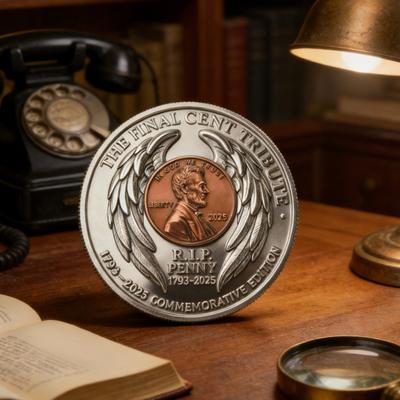 1/2/3/4/5Pcs Final Cent Tribute Penny Souvenir Collectible Token History Coin Historic Coin R.I.P. Buffs Collectors Enthusiasts Keepsake Gift