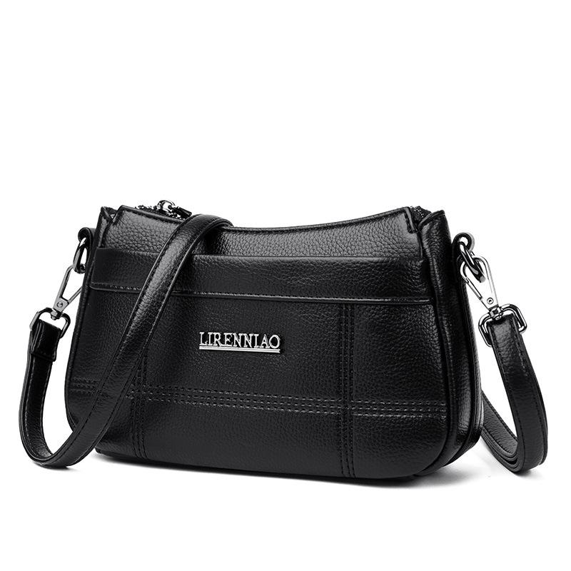 Bag 2025 New Atmospheric High-end Soft Leather Middle-aged Women's Bag Mother Bag Commuting Large-capacity Shoulder Messenger Bag