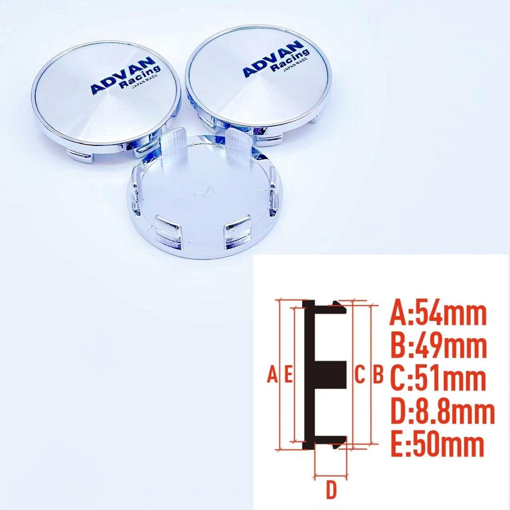 4pcs/Set High Quality 3D 54mm For Car emblem Wheel hub Center Cap ADVAN Badge covers sticker Decals Styling accessories