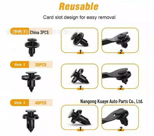 100-Piece Mixed Car Clips Set for Honda & Toyota Bumper/Trunk