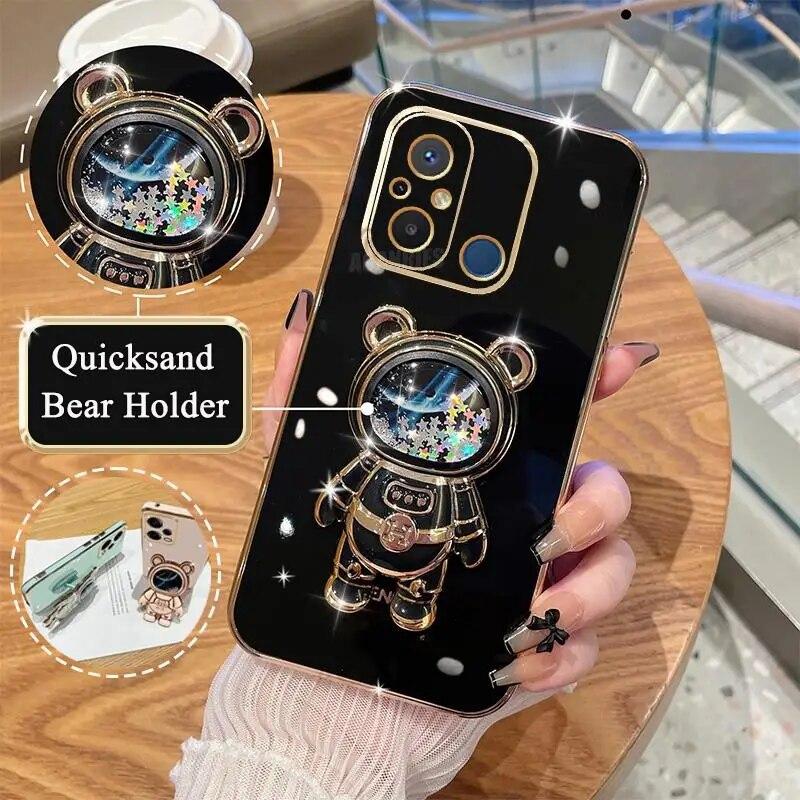 

Redmi12c Блестящий чехол с держателем зыбучих песков для Xiaomi Redmi 12 12c 10 10a 10c 9 9a 9c A1 A2 Plus 11a силиконовый чехол-подставка