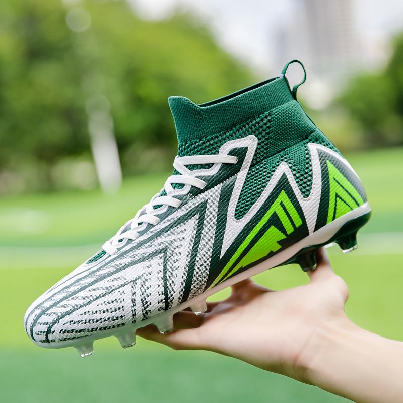 Herren Hochwertige Professionelle Trainingsfußballschuhe Rutschfeste Fußballschuhe Neues Design mit langen Stollen TPU Sommer Winter Frühling