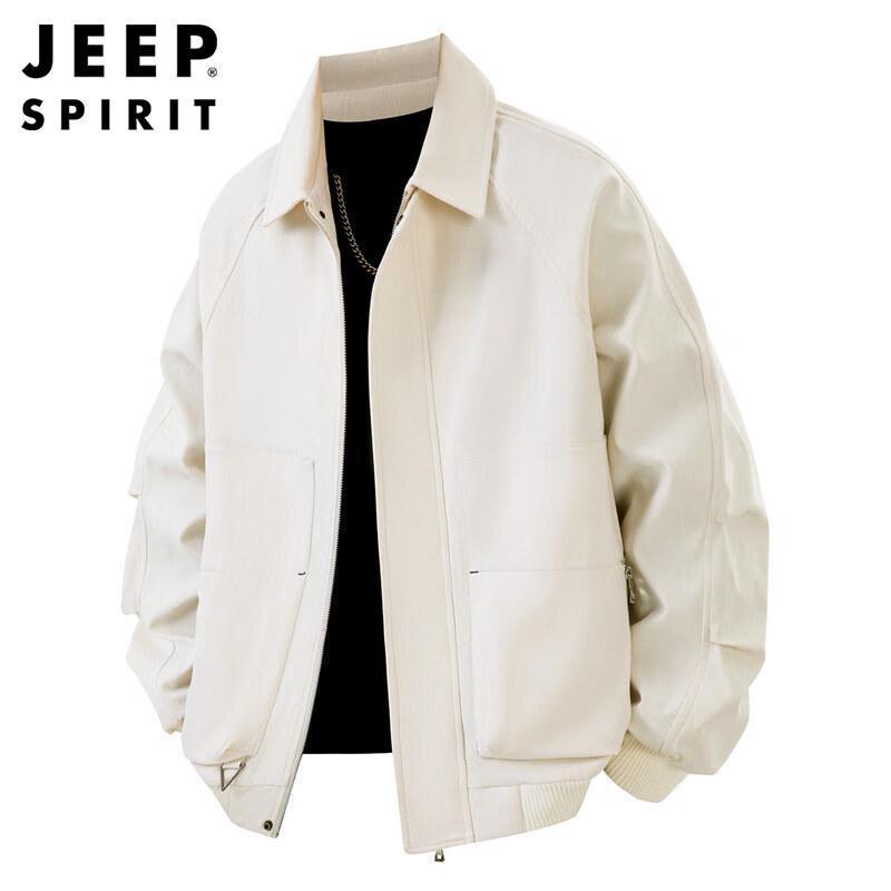 JEEP SPIRIT Men's Autumn/Winter American Retro Lapel Workwear Jacket