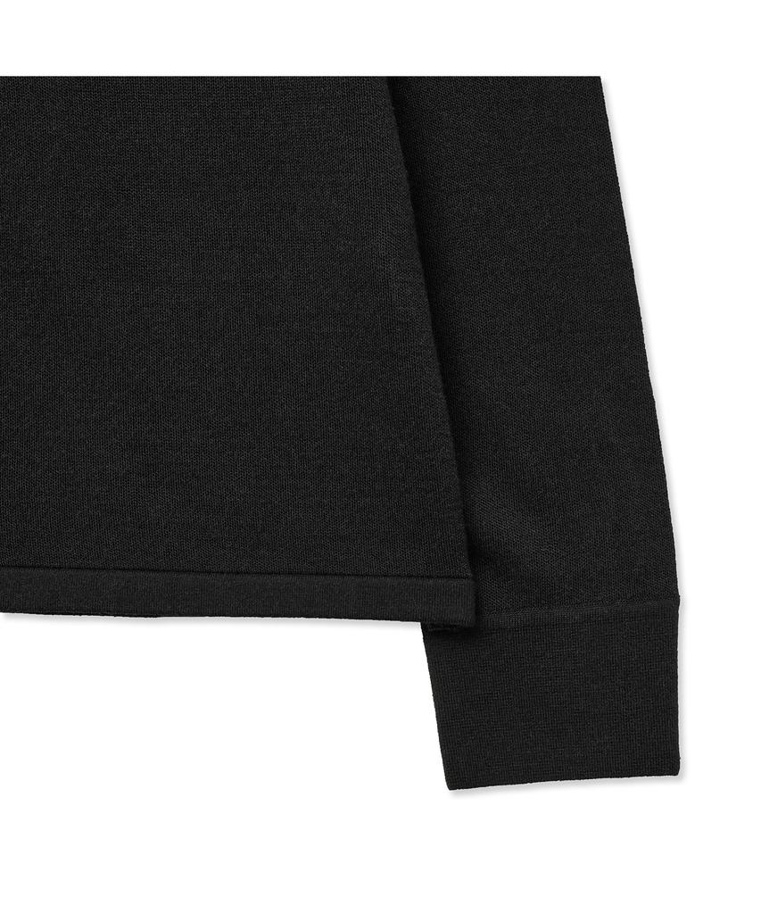 IOLO Silk Blended Knit Shirt_Black
