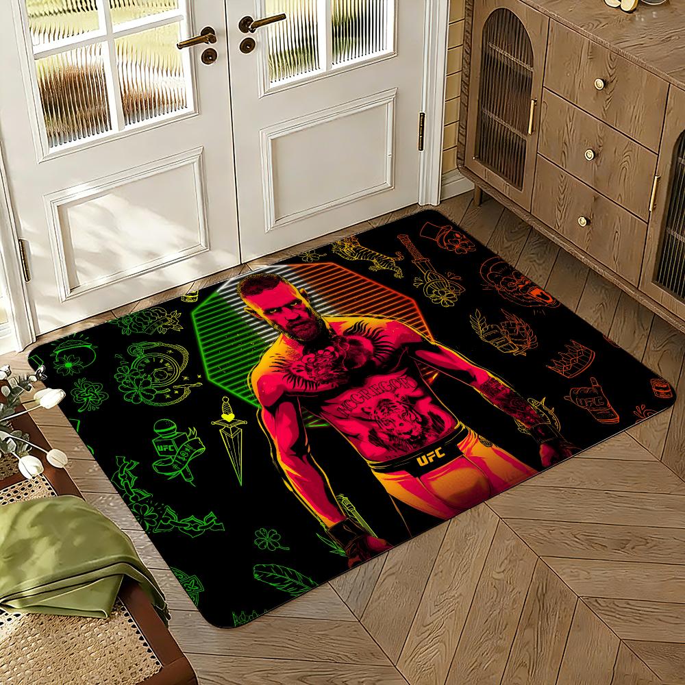 Boxer C-Conor M-McGregor Floor Mat Soft Thickened Absorbent Non-Slip Bedroom Living Room Door Mat Home Decor Flannel Rugs