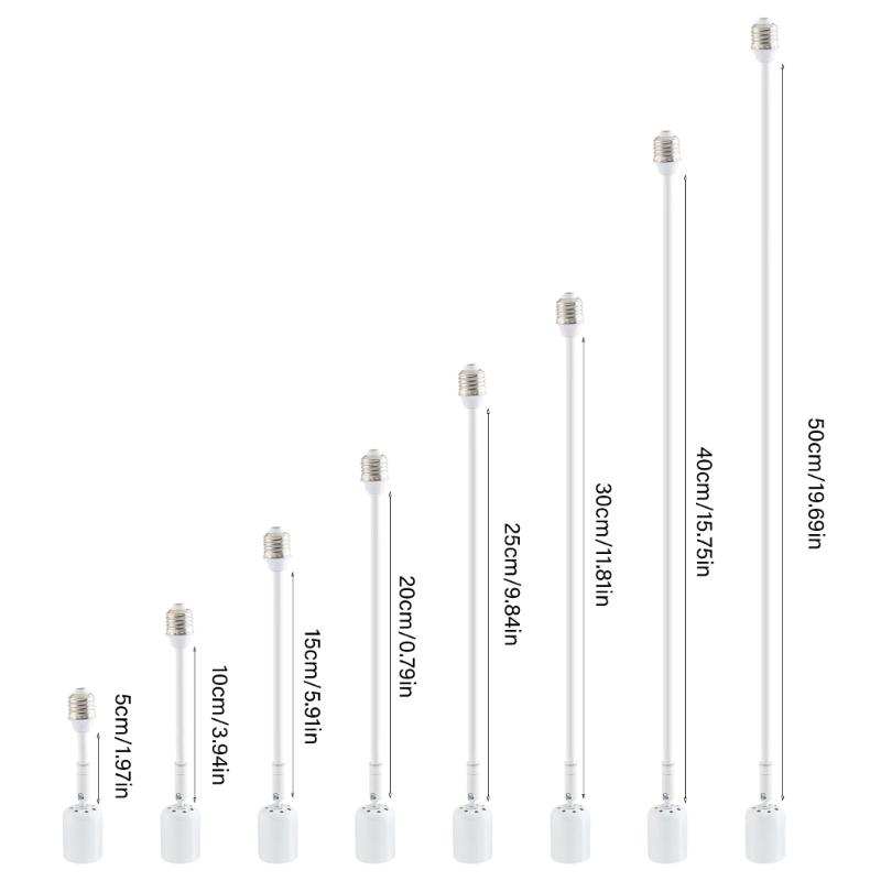 Adjustable Angle E27 Ceramics Lamp Holder Extension Heat Resistant for LED/Incandescent Lights