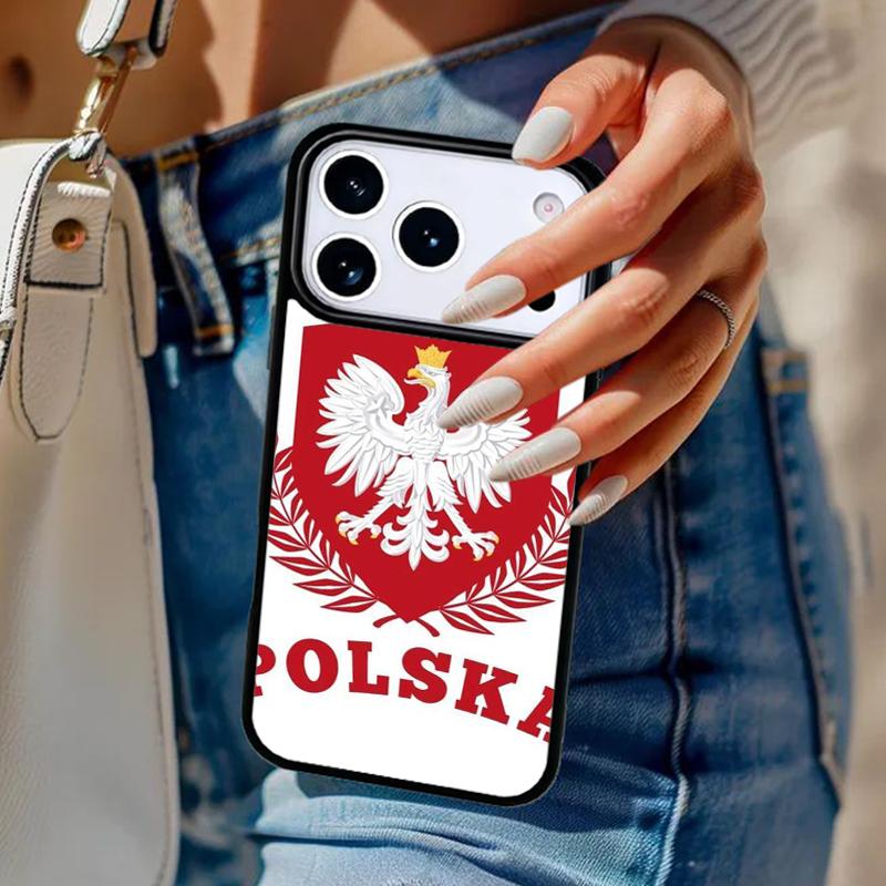 

Польша Польский Флаг Чехол для Телефона Для iPhone 17 Air 14 15 13 12 Max Чехол Для Apple 16e 11 Pro Max Plus Coque iPhone 14
