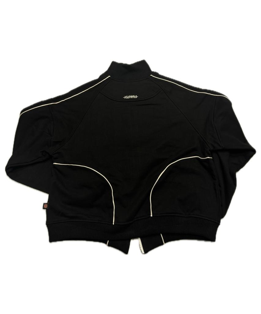 Astrwrld Crop Track Zip-Up Jacket (Black)
