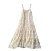 Sweet Vacation Style Sling Dress Female French Elegance Three-Dimensional Flower Loose Slimming Flounce Fairy Dress