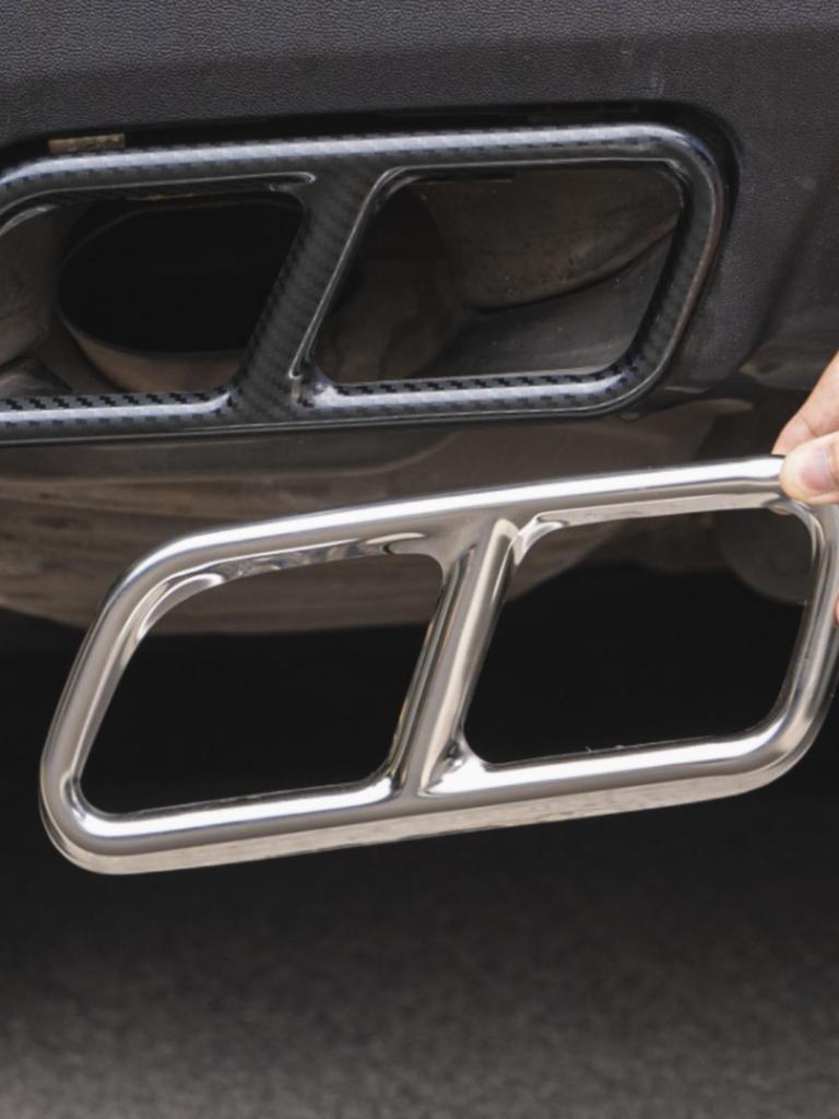 Muffler Tip Decal for Mercedes S-Class/R-Class: 4-Outlet Fit for S320/S350/S400/R320/R350