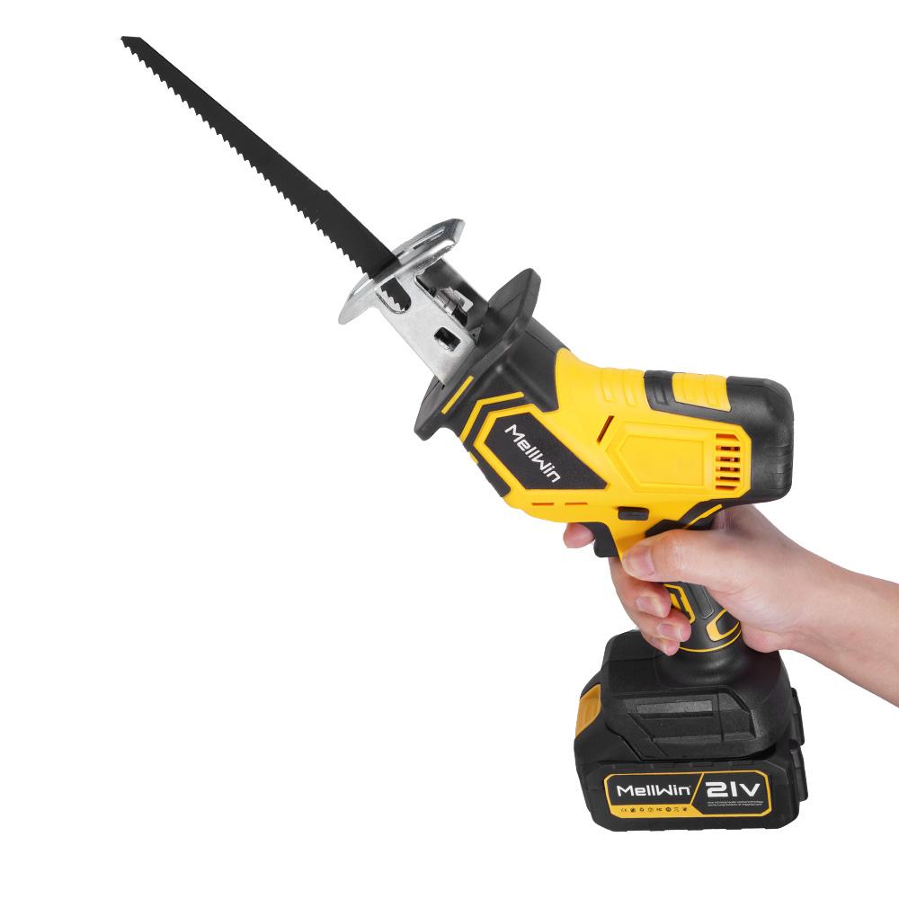 MELLWIN Brushless Electric Reciprocating Saw With 4Saw Blades Metal Wood Cordless Electric CutSaw Tool For Makita 18VBattery Pin