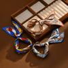 Hollow Geometric Design Silk Scarf Bracelet Stainless Steel Hollow Cuff Bangle  Daily Wear