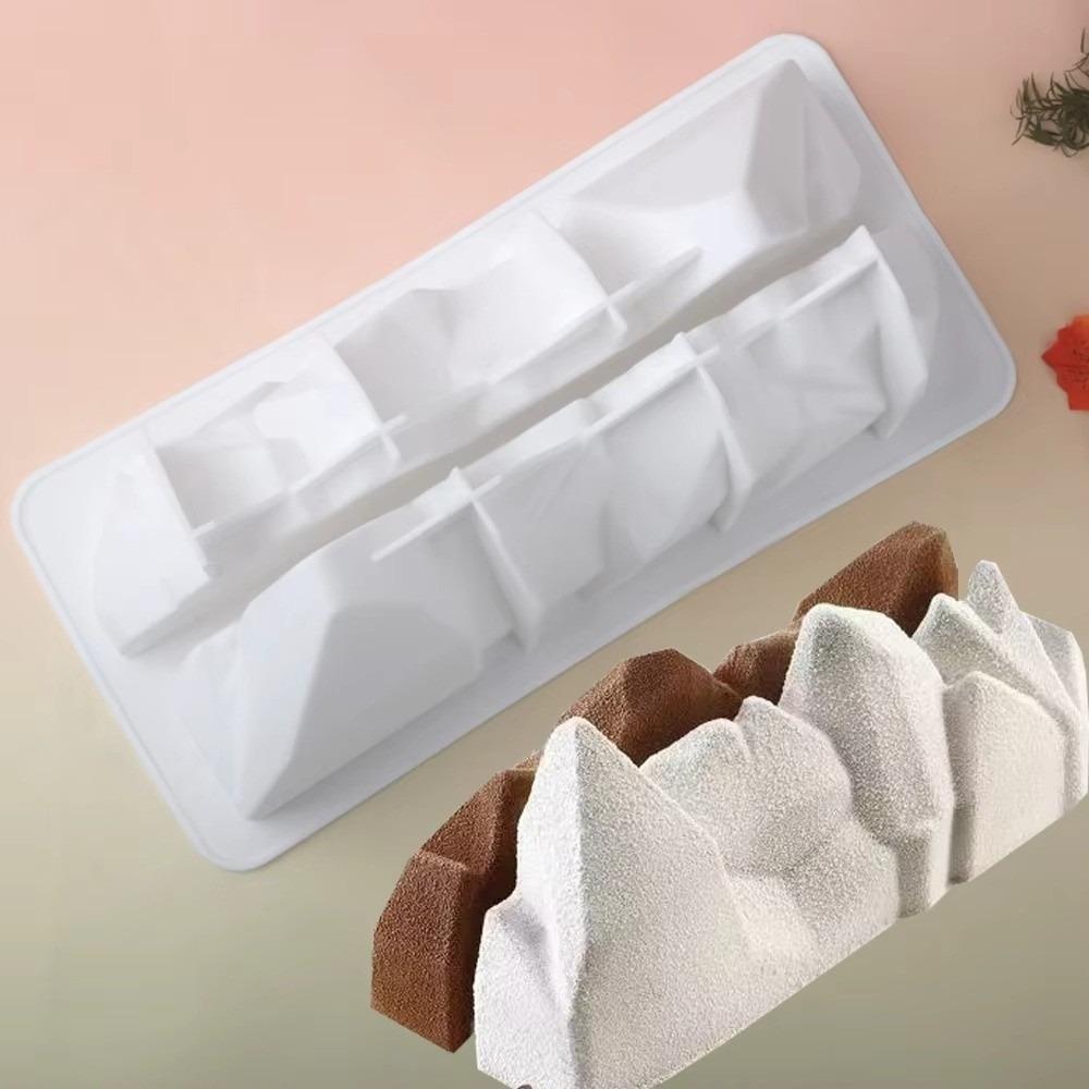 Silikonowa Forma do Ciasta Musowego 3D Góra Lodowa, Odporna na Ciepło, Ręcznie Robiona, Francuska Forma do Ciasta, Wielokrotnego Użytku, Elastyczna