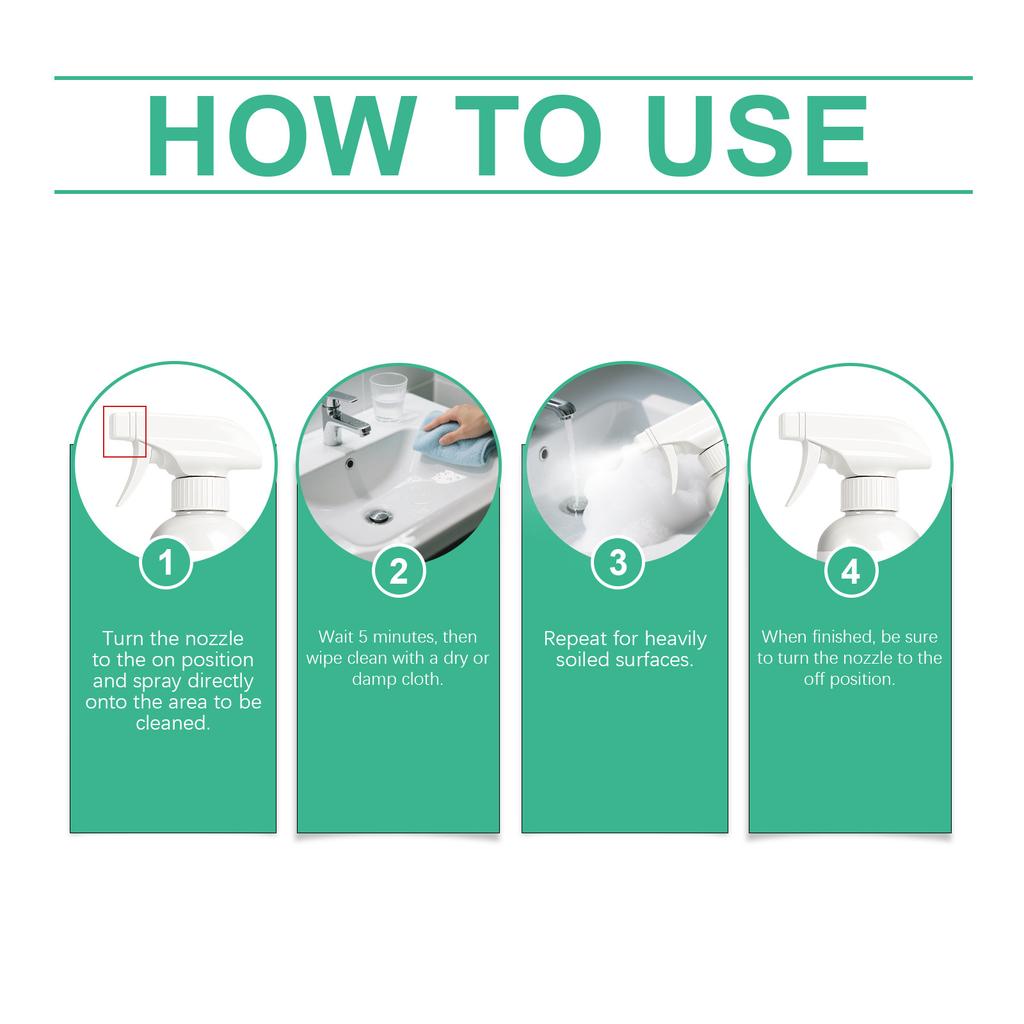 Multipurpose Bathroom Decontamination And Descaling Agent Suitable For Tiles, Bathtubs And Glass Gentle Decontamination Cleaner120ml