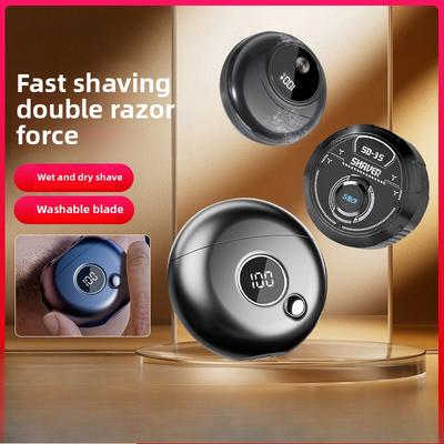 Double Head Mini Razor Small Flying Saucer High Value Portable Razor LDE Screen Electric Razor
