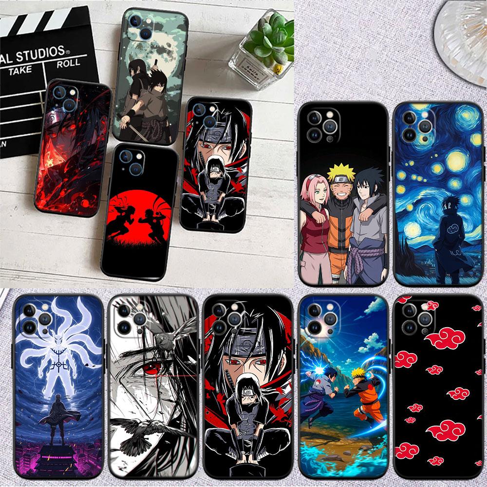 PP4 Anime Naruto Soft Shell Phone Case for iPhone 16 15 14 13 12 Pro Max Plus Mini