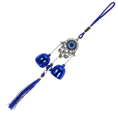 Blauer böser Blick Windspiel Anhänger Hand des Ornaments Hängend Heimdekor Türhänger Türkisches Symbol Schutz Charm